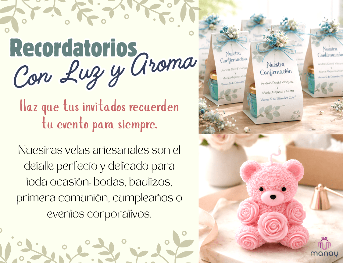 Recordatorios para toda ocasion y velas artesanales